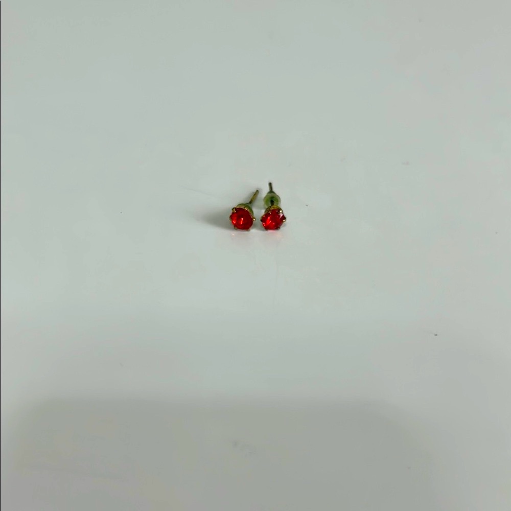 Red Stud Earrings
